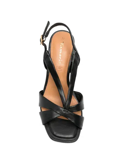 Tamaris Crossover-strap Sandals In Black