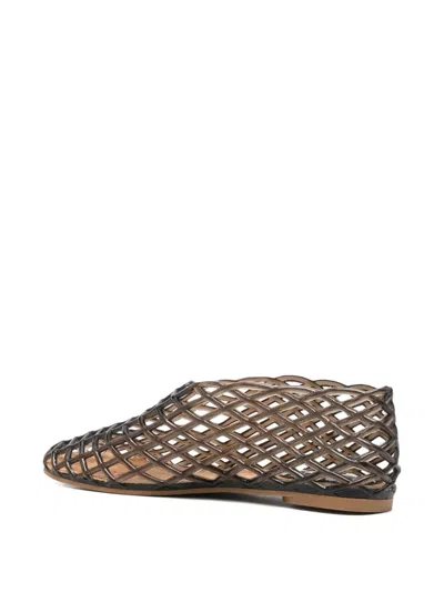 La Piscine Openwork Ballet Flats In Brown