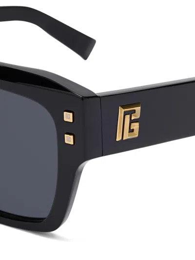 Balmain Square-frame Sunglasses In Black