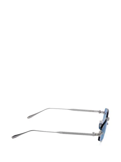 Akoni Juno-three Geometric-frame Sunglasses In Blue