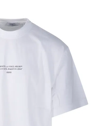 Off-white Text-print T-shirt In White