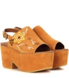 SEE BY CHLOÉ SUEDE PLATFORM SANDALS