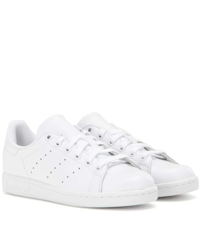 Shop Adidas Originals Stan Smith Leather Sneakers In White