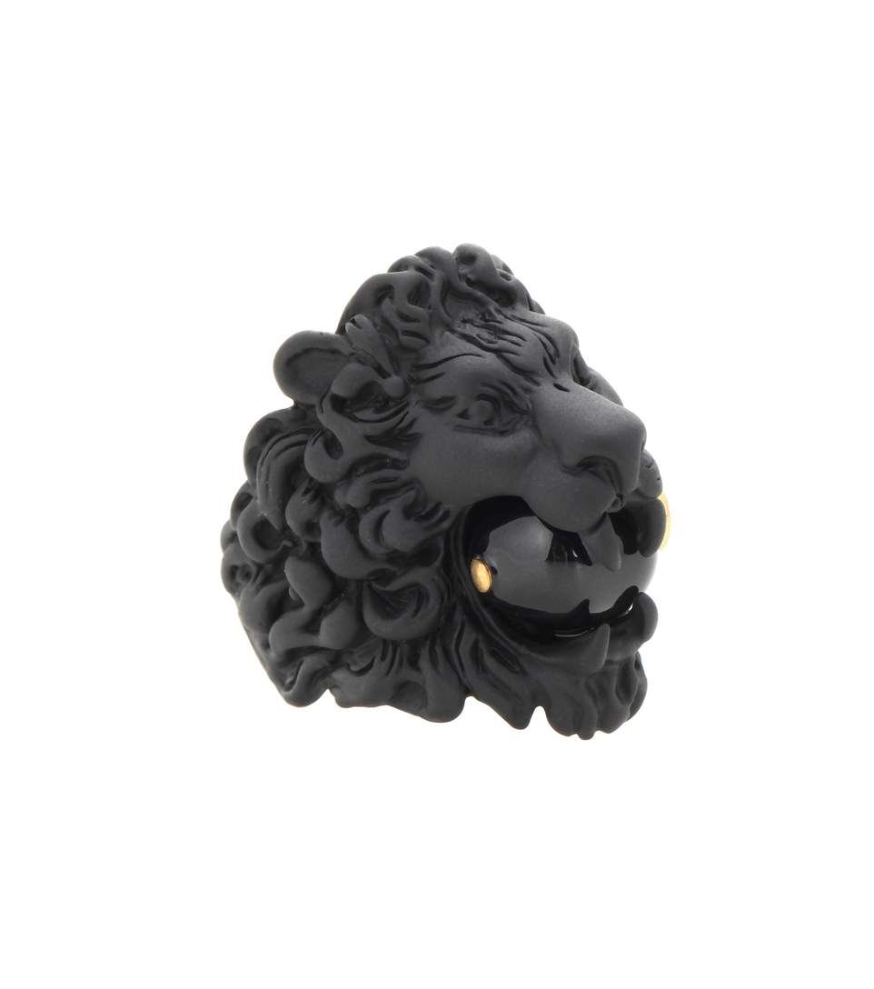 gucci lion ring pearl