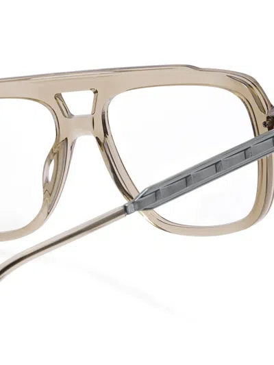 Balmain Square-frame Glasses In Neutral