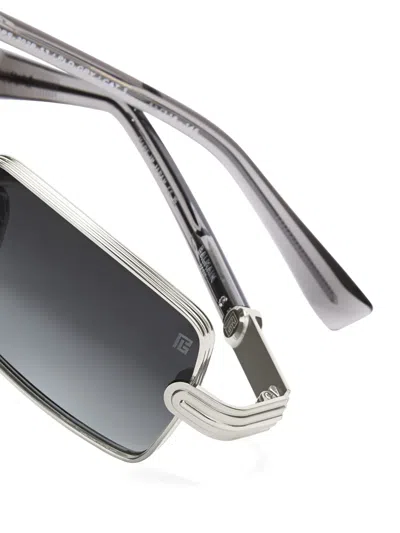 Balmain Square-frame Sunglasses In Silver