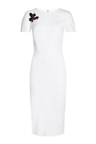 Victoria Beckham Dress With Embroidery In White