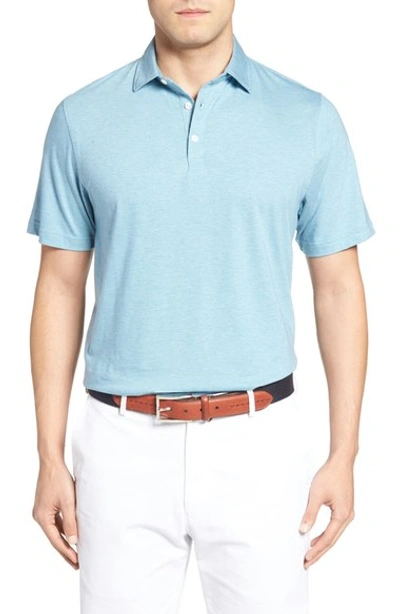 Peter Millar Crown Sport Solid Stretch Jersey Polo Shirt In Seafoam