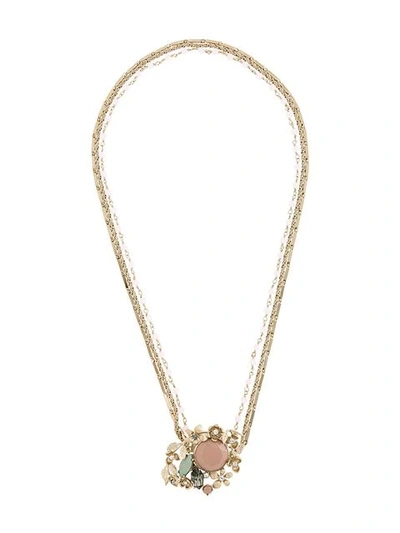 Red Valentino Floral Motif Necklace
