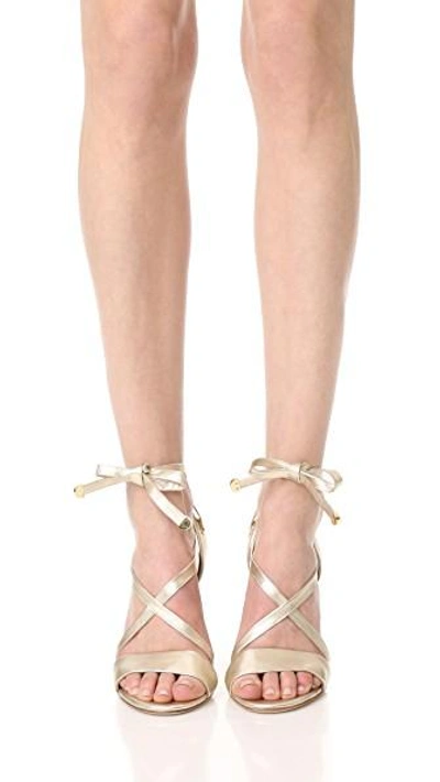 Shop Diane Von Furstenberg Calabar Sandals In Gold