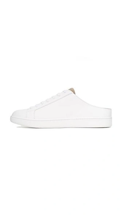 Shop Vince Varley Cutaway Back Sneakers In Optic White/woodsmoke