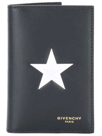 Shop Givenchy Star Print Billfold Wallet - Black