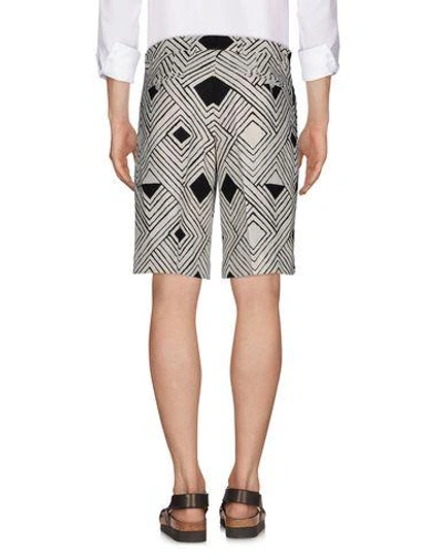 Shop Dolce & Gabbana Man Shorts & Bermuda Shorts Ivory Size 30 Hemp, Linen In White
