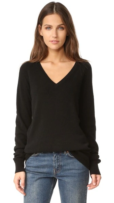 Shop Equipment Asher V-neck Sweater In Black