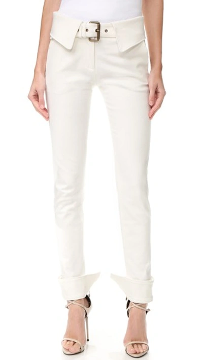 Shop Monse Stretch Pants In White