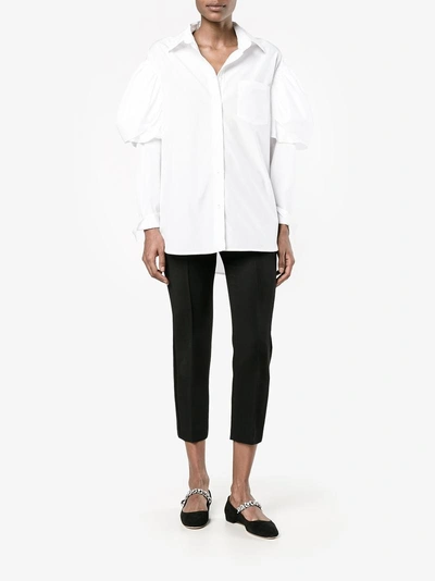 Shop Simone Rocha Drop Shoulder Shirt In White