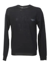 GIVENCHY BLACK WOOL KNIT SWEATER,7522 500 001