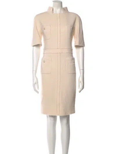 Pre-owned Chanel 2012 Mini Dress In Neutral