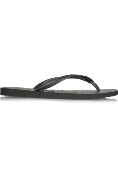 Havaianas Slim Rubber Flip Flops In Black