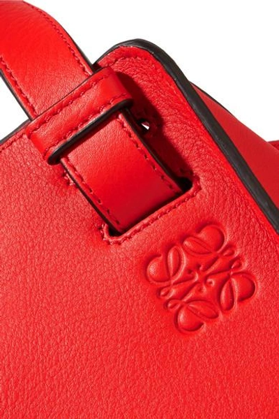 Shop Loewe Hammock Small Textured-leather Shoulder Bag