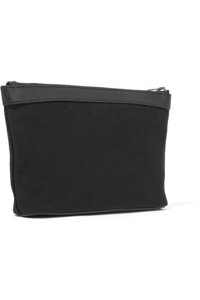Shop Alexander Wang Leather-trimmed Canvas Pouch