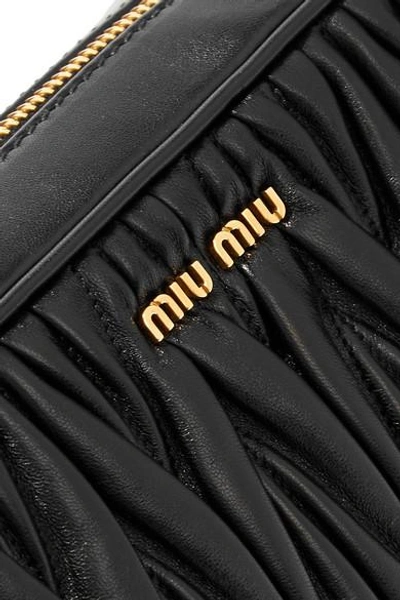 Shop Miu Miu Matelassé Leather Camera Bag In Usd