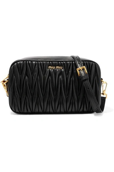 Shop Miu Miu Matelassé Leather Camera Bag In Usd