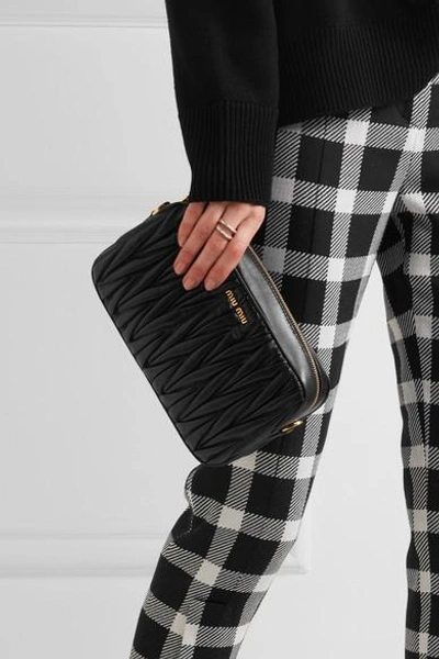 Shop Miu Miu Matelassé Leather Camera Bag In Usd