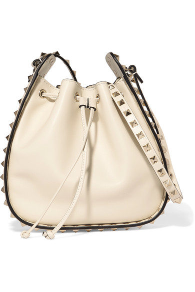 valentino rockstud drawstring bag