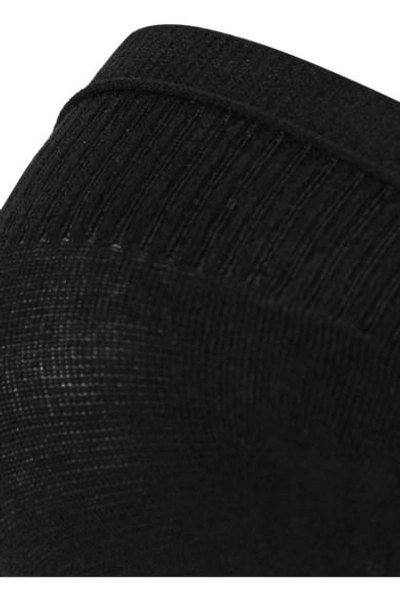 Shop Falke Cotton Step Set Of Five Knitted Socks In Black