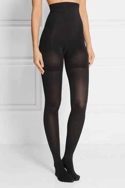 Shop Spanx Luxe Leg High-rise 60 Denier Shaping Tights In Black