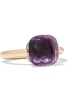 Pomellato Nudo Classic Ring With Amethyst In 18k Rose And White Gold