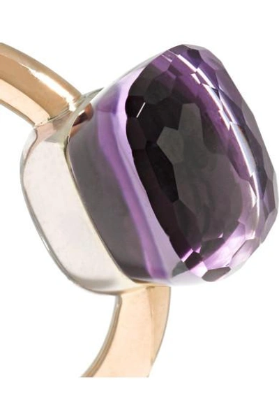 Shop Pomellato Nudo Classic 18-karat Rose Gold Amethyst Ring