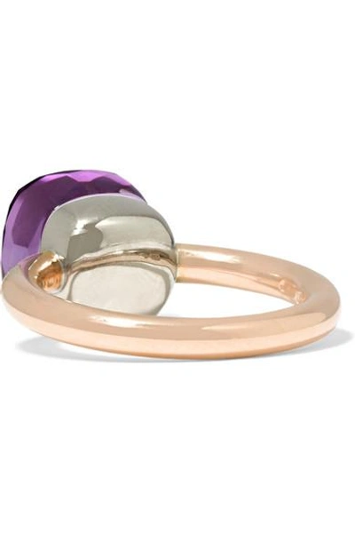 Shop Pomellato Nudo Classic 18-karat Rose Gold Amethyst Ring