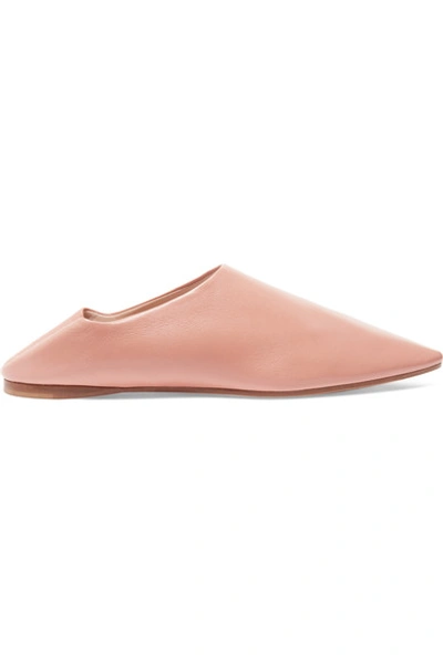 Acne Studios Amina Backless Leather Shoes Light Pink | ModeSens