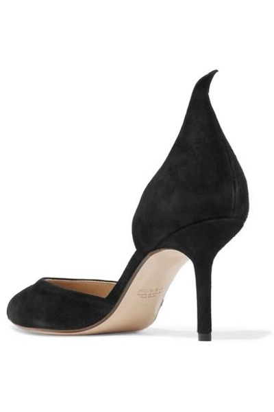 Shop Francesco Russo D'orsay Suede Pumps