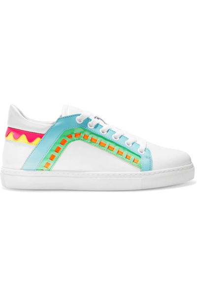 Shop Sophia Webster Riko Leather Sneakers