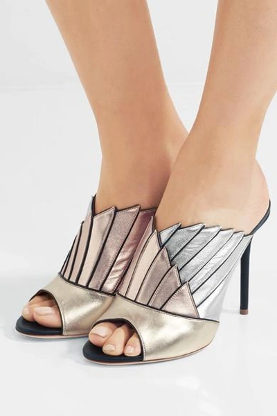 Shop Malone Souliers Donna Metallic Leather Mules