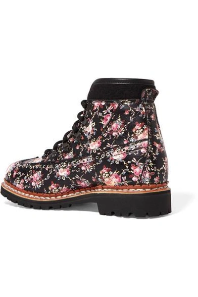 Shop Tabitha Simmons Bexley Floral-print Leather Ankle Boots