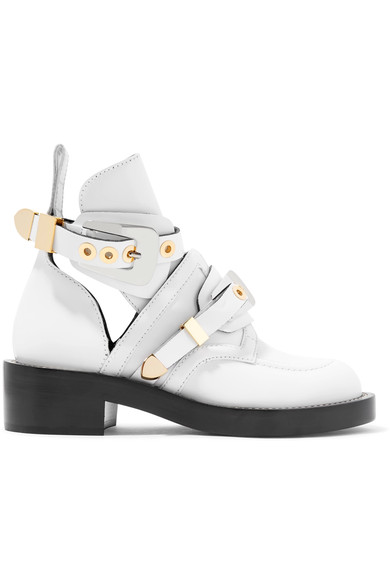 balenciaga ceinture leather cut out boots