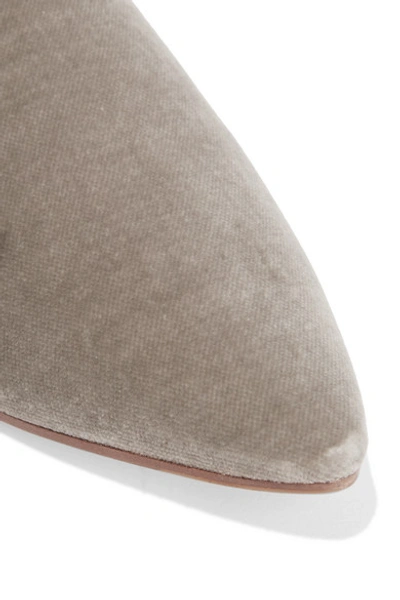 Shop Acne Studios Amina Collapsible-heel Velvet Loafers