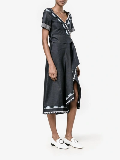 Shop Peter Pilotto Embroidered Wrap Dress