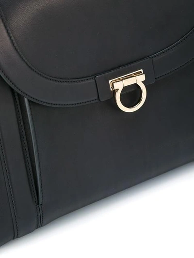 Shop Ferragamo Salvatore  Medium Soft Sofia Shoulder Bag - Black