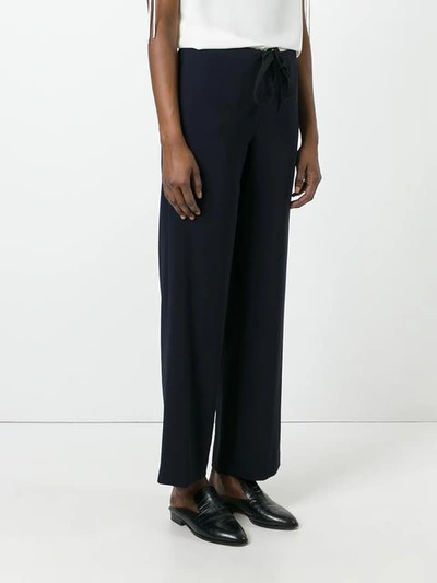 Shop Theory Drawstring Straight Trousers In Blue
