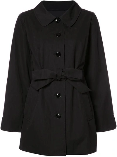 Boutique Moschino Oversized-jacke Mit Taillengürtel In Black