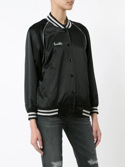 Shop R13 'trouble' Bomber Jacket In Black