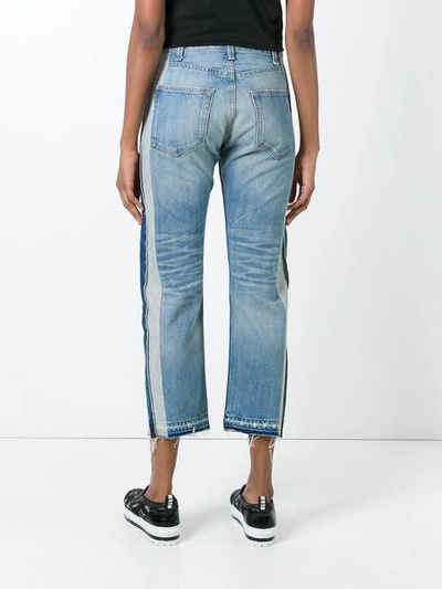 Shop Rag & Bone /jean Striped Trim Cropped Jeans - Blue