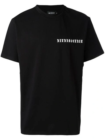 Misbhv Logo Chest Print T-shirt In Black