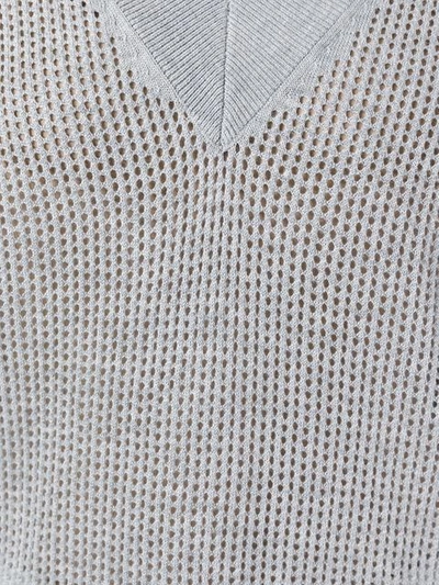 Shop Michael Michael Kors Perforated Detail Sweatshirt In Grey