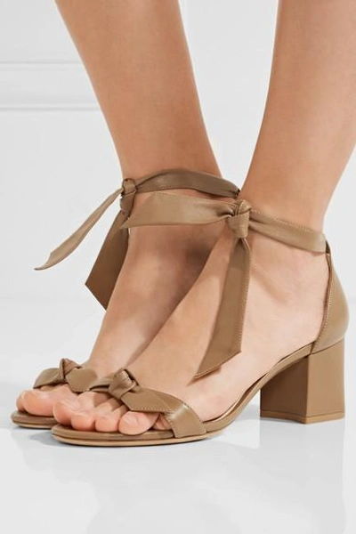 Shop Alexandre Birman Clarita Bow-embellished Leather Sandals